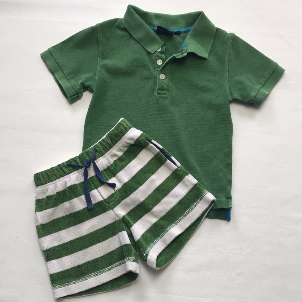 Mini Boden Polo/Shorts (size 2-3)